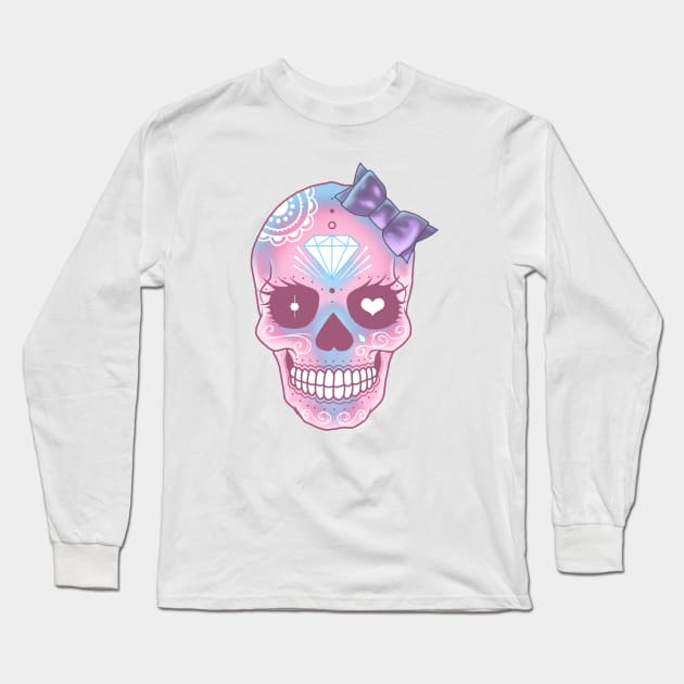 Candy skull Long Sleeve T-Shirt by redhotpeppers